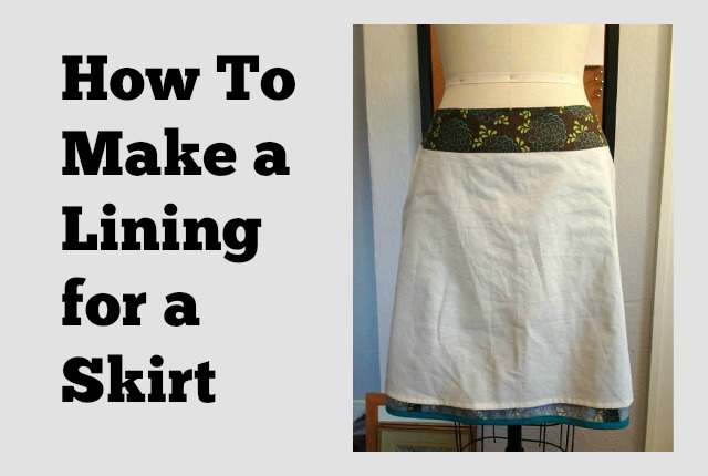 how to make a lining for a skirt ft
